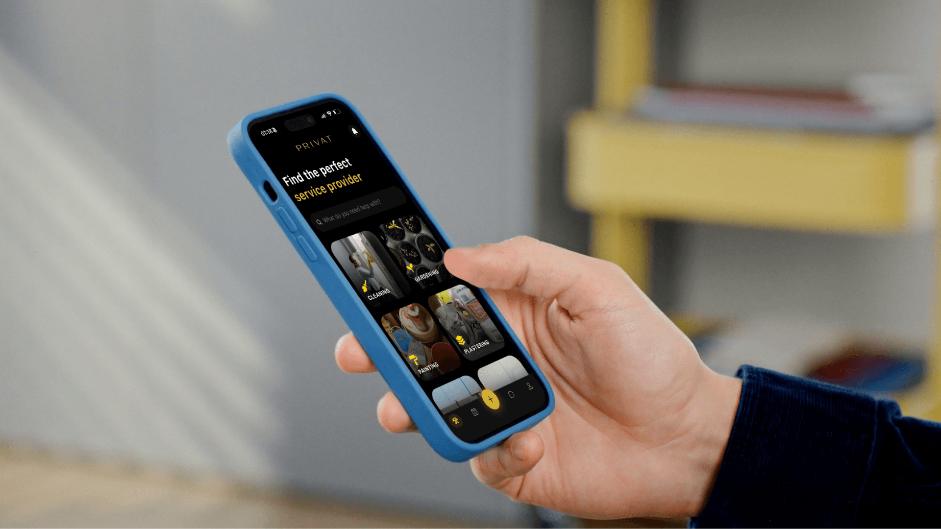 Privat app in use - find service providers